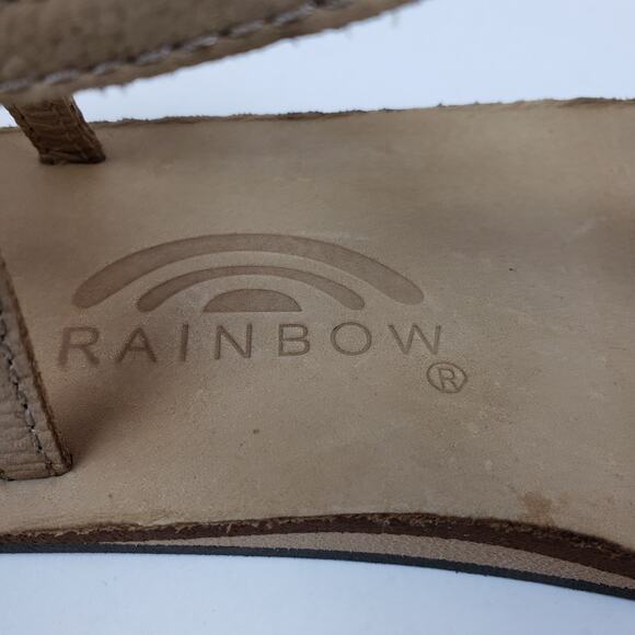 Rainbow T-Street Womens Size M 6.5-7.5 Brown Leather Casual Sandals 2647-1026 - Picture 11 of 12